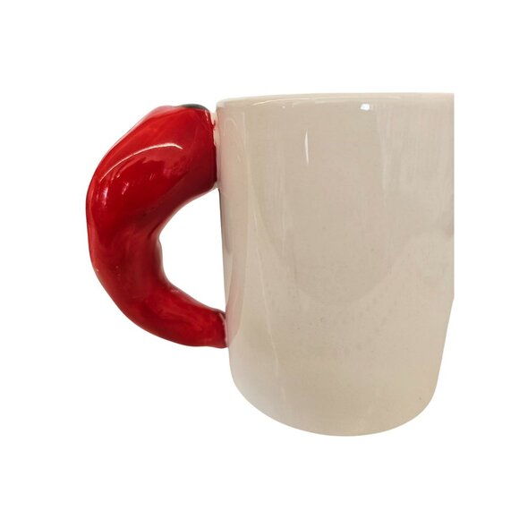 Chili Pepper Handle Mug With Arizona Red Chili Recipe Ceramic - Picture 4 of 6